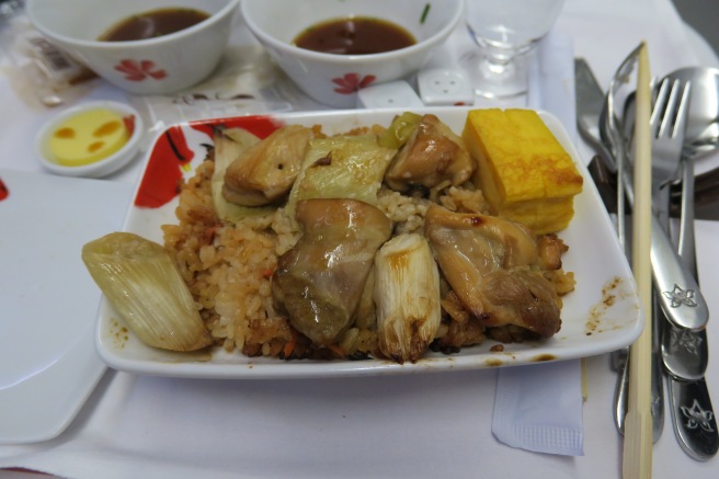 a plate of food on a table