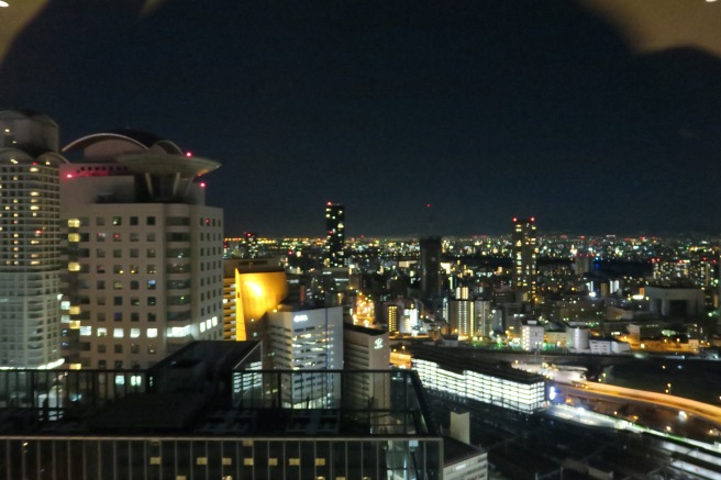 a city at night with lights