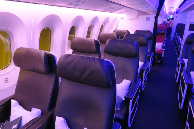 a row of seats in an airplane