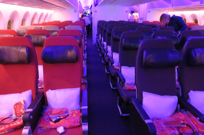 a row of seats in an airplane