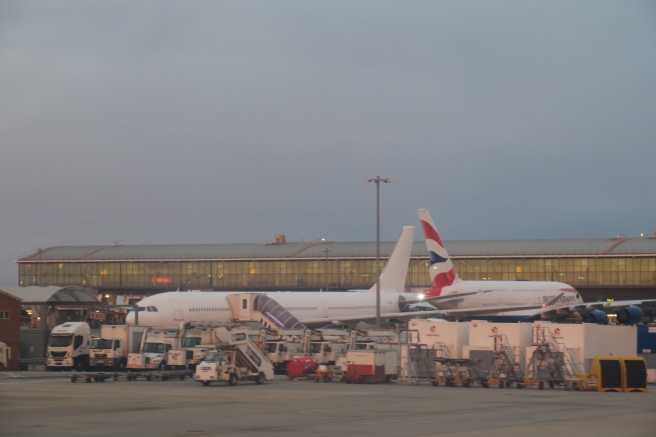 airplanes at an airport