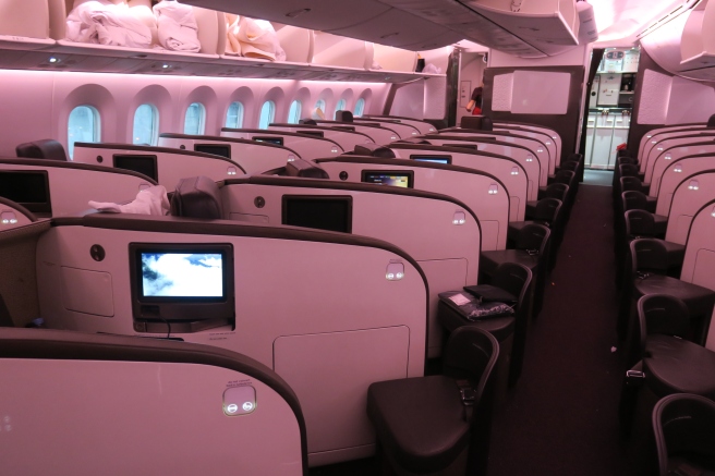 a row of seats in an airplane