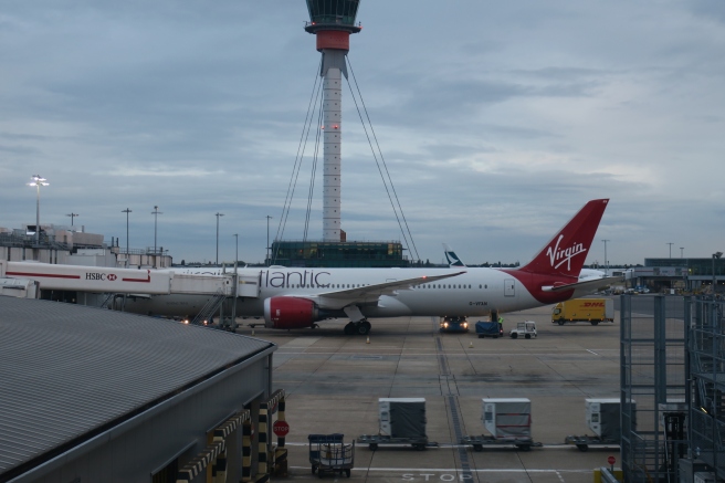 a plane on the runway