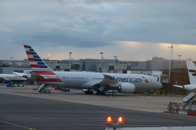 an airplane on the runway