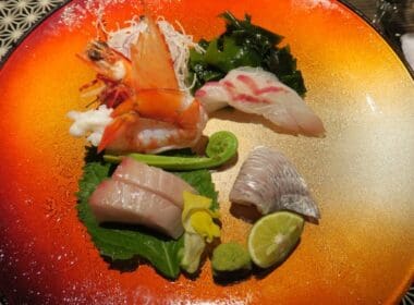 a plate of food on a table