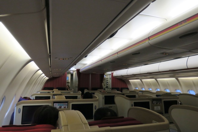 a plane with seats and windows