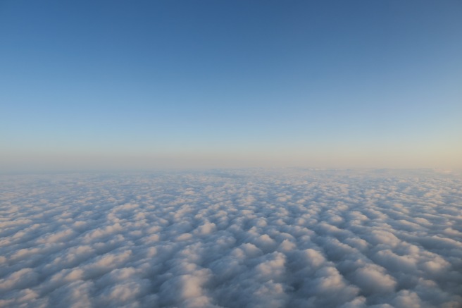 clouds and blue sky above clouds