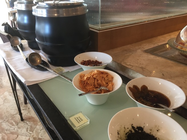 bowls of food on a table