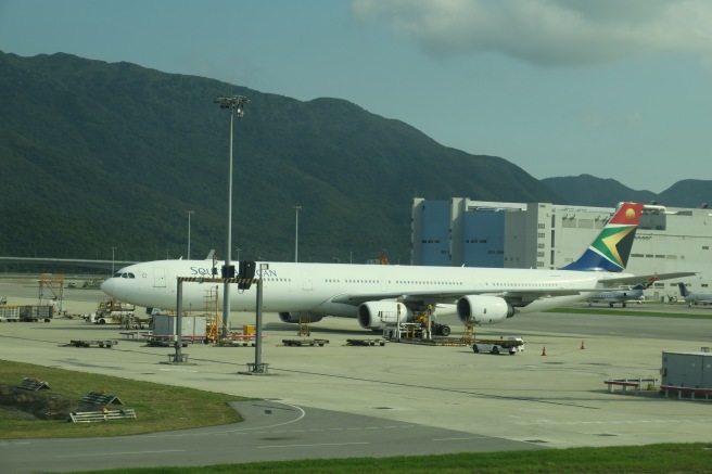 an airplane on the runway