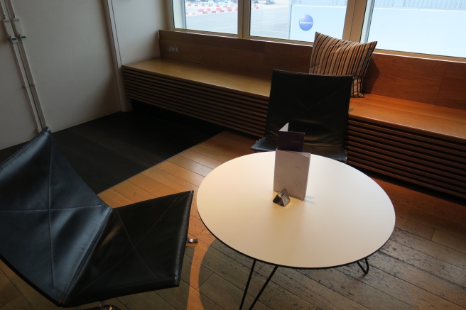 a table and chairs in a room