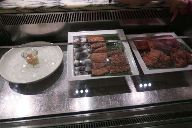 a plate of food on a counter