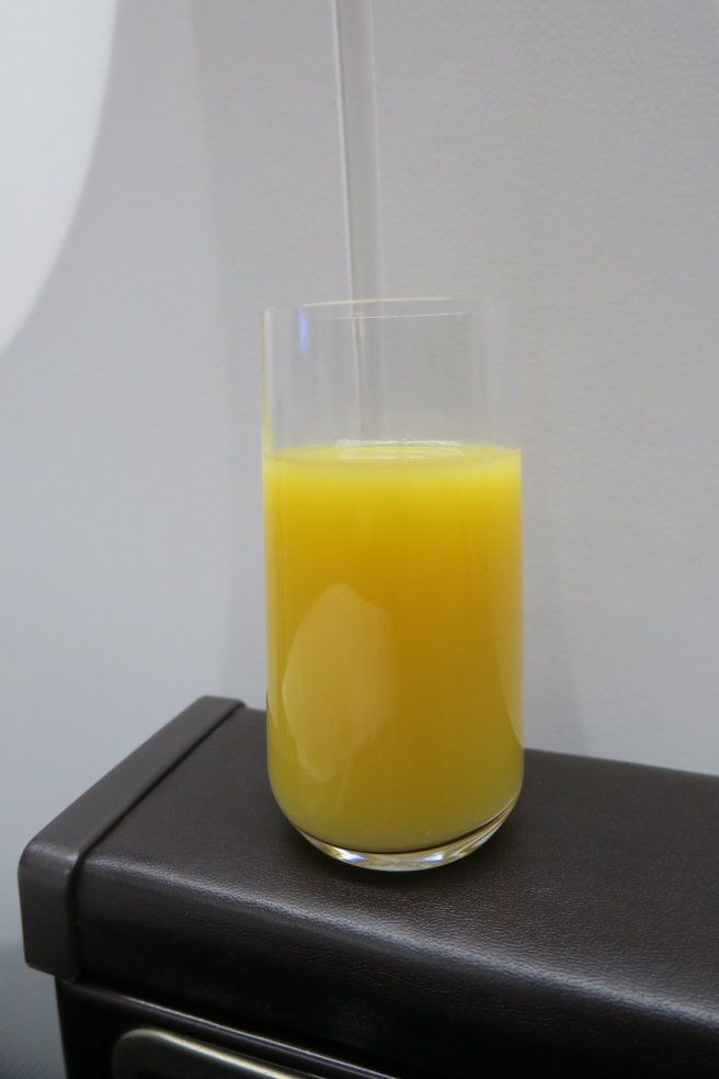 a glass of orange juice