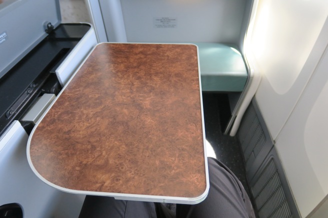 a table on a plane