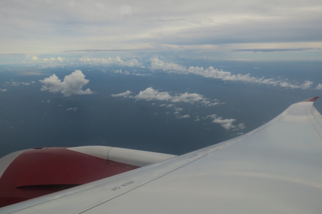 a view of clouds from an airplane