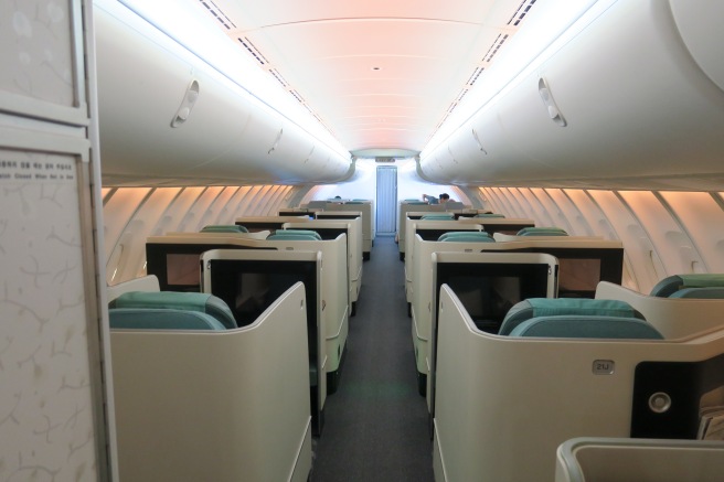 an airplane with rows of seats