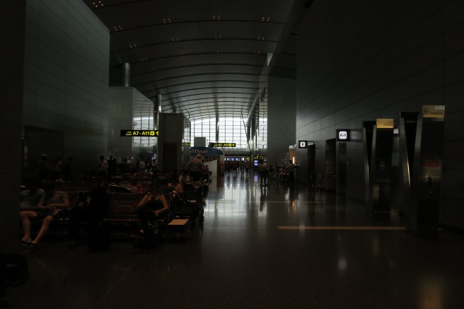 people in an airport terminal