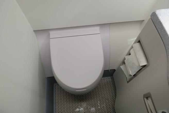 a toilet in a bathroom