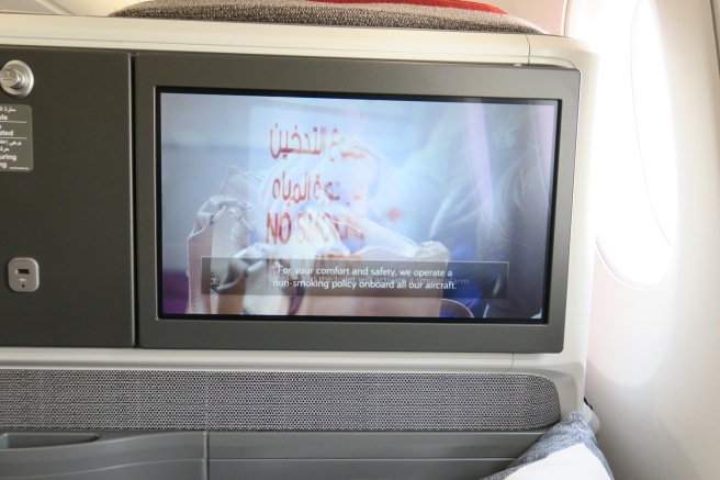 a tv on a plane