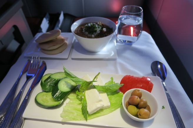 a plate of food on a table