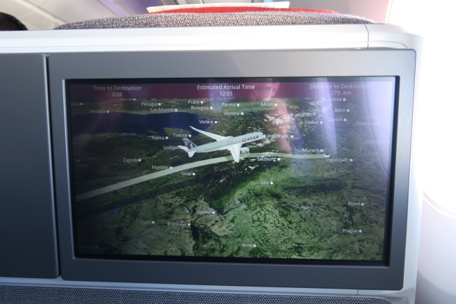 a screen with a plane on it