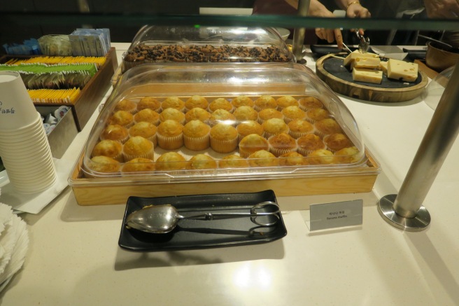 a tray of muffins on a table