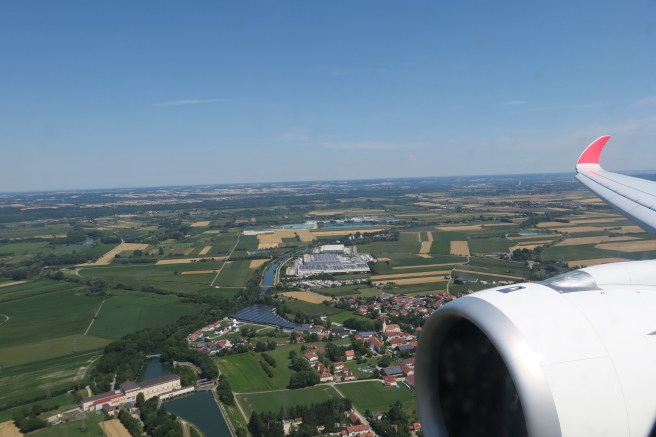 an aerial view of a city