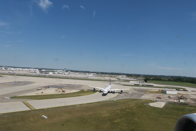 an airplane on a runway