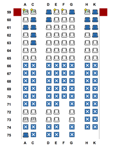 a chart of seats and chairs