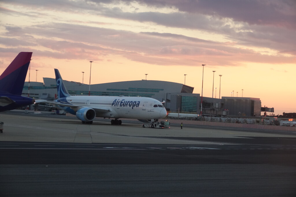 an airplane on the runway