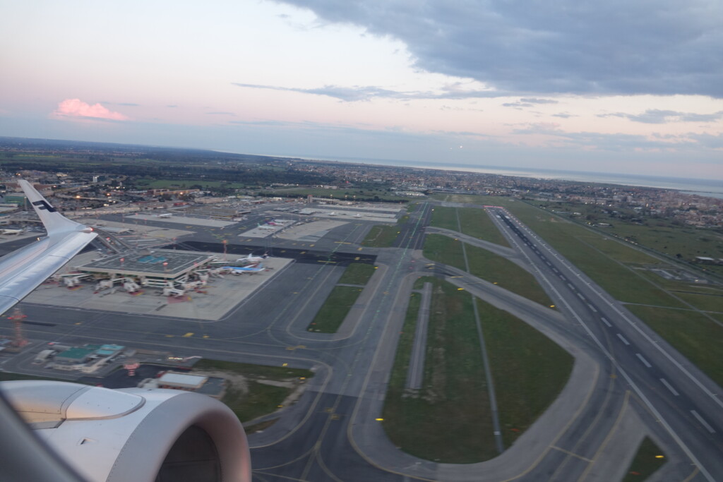 an aerial view of an airport