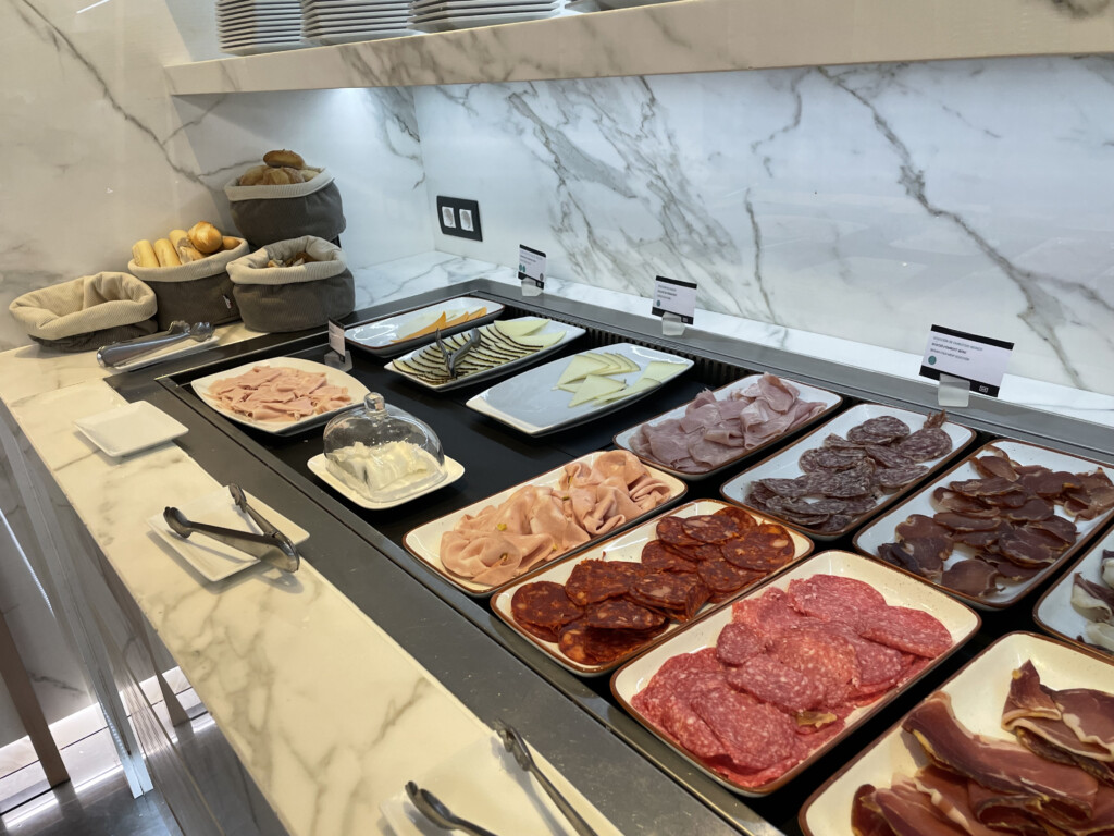 a buffet with different types of meats