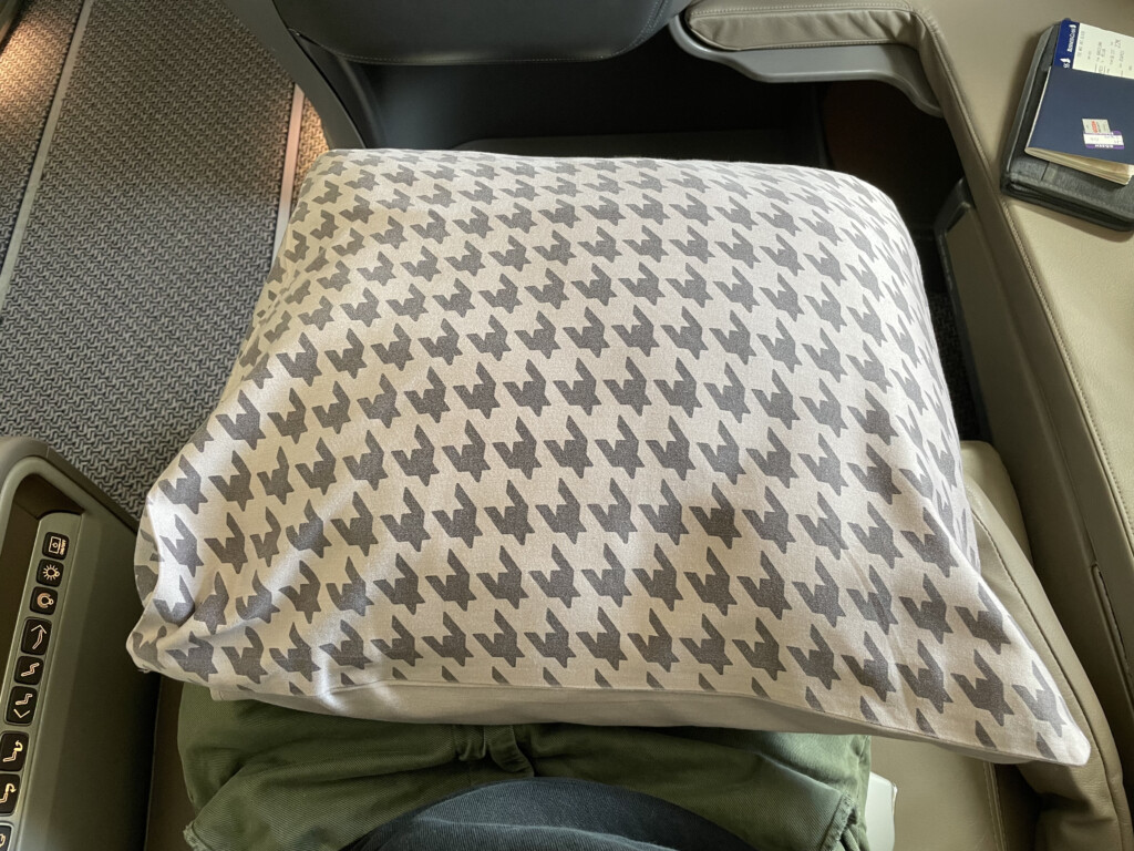 a pillow on a chair