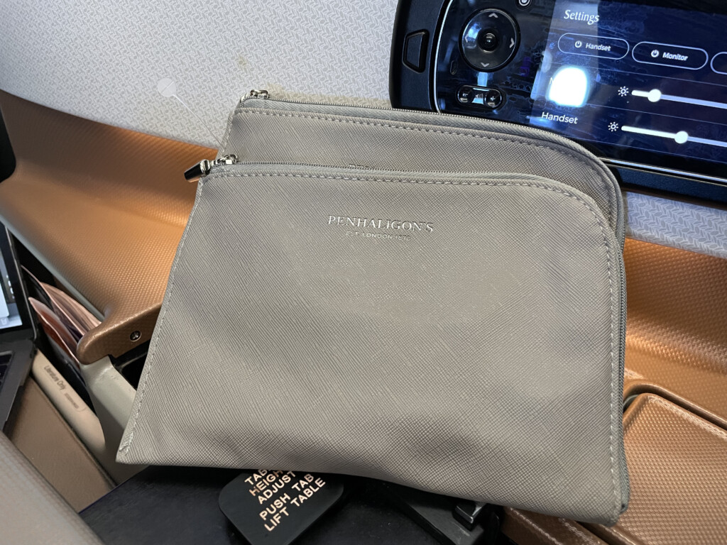 a grey bag on a car