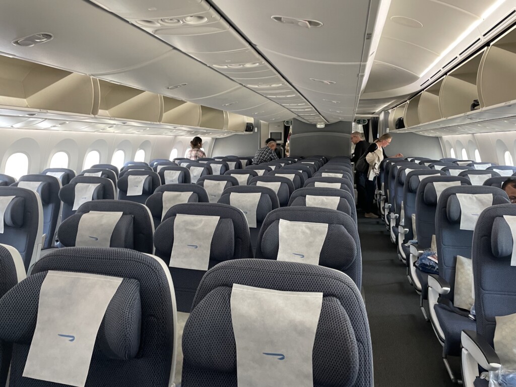 a plane with many seats