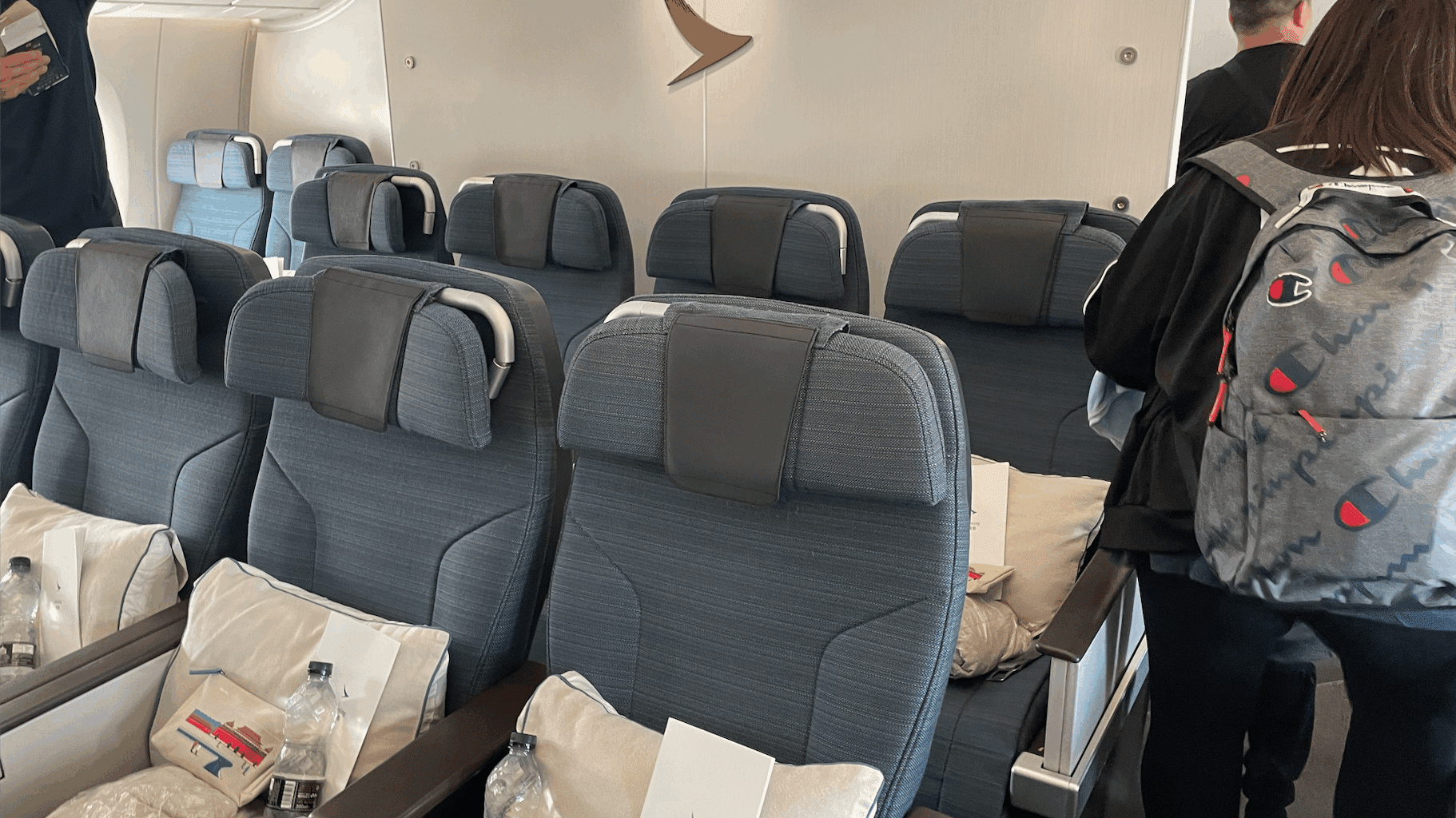 a group of seats in a plane