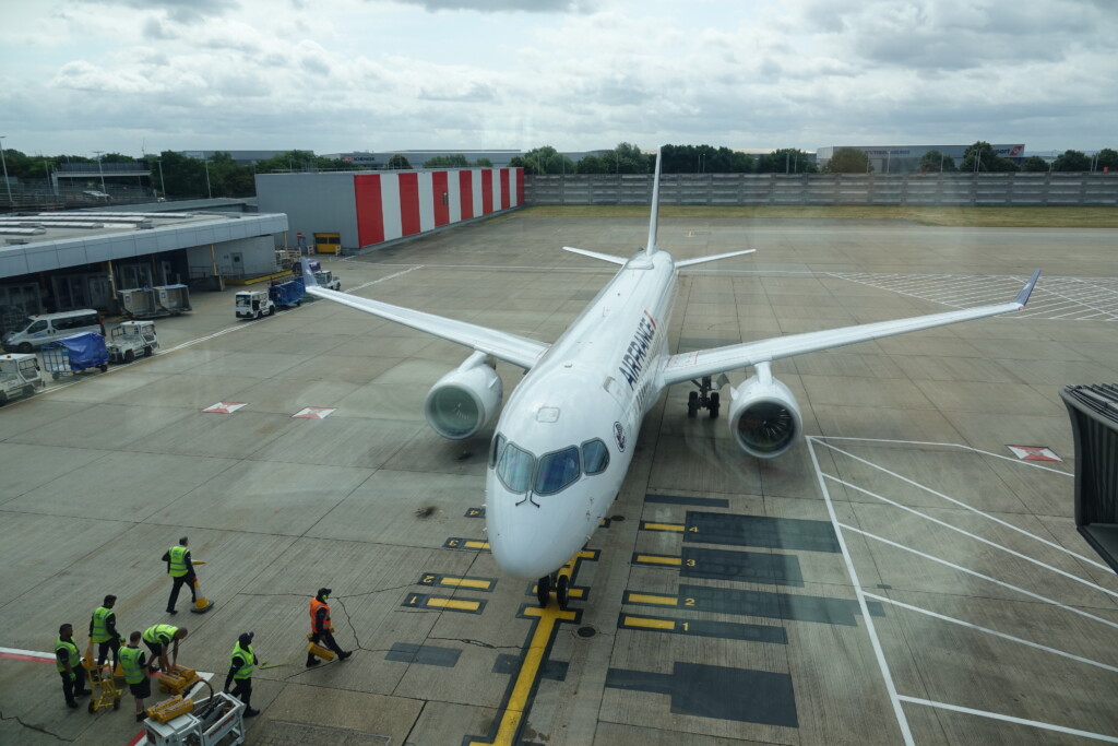 a plane on the tarmac