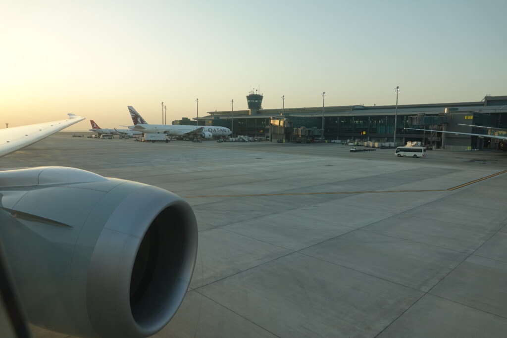 an airplane on the tarmac