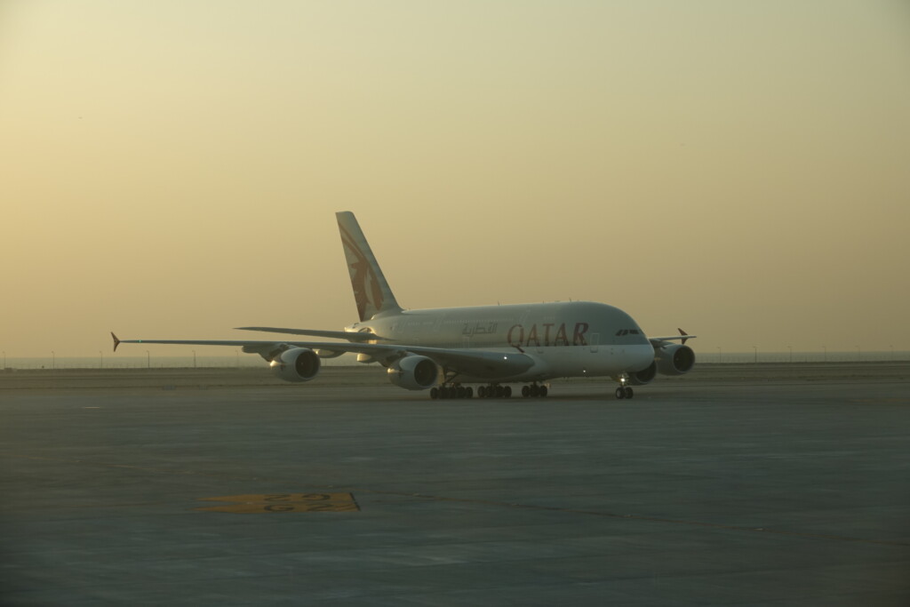 an airplane on the runway