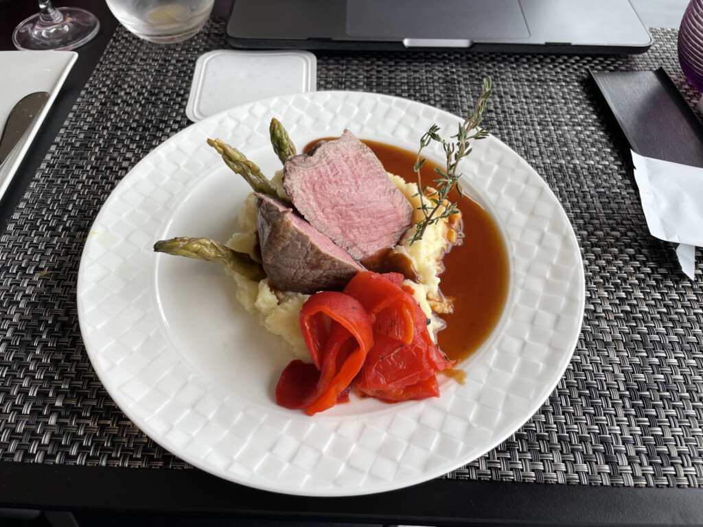 a plate of food on a table