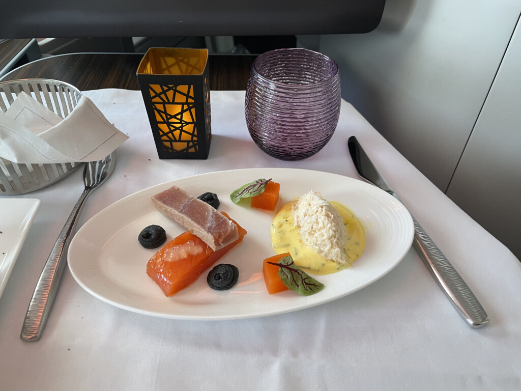 a plate of food on a table