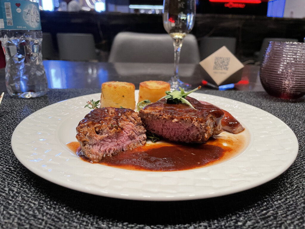 a plate of food on a table