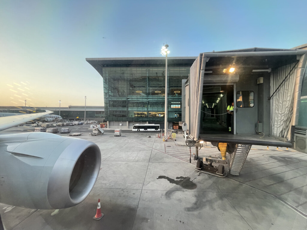 an airplane at an airport