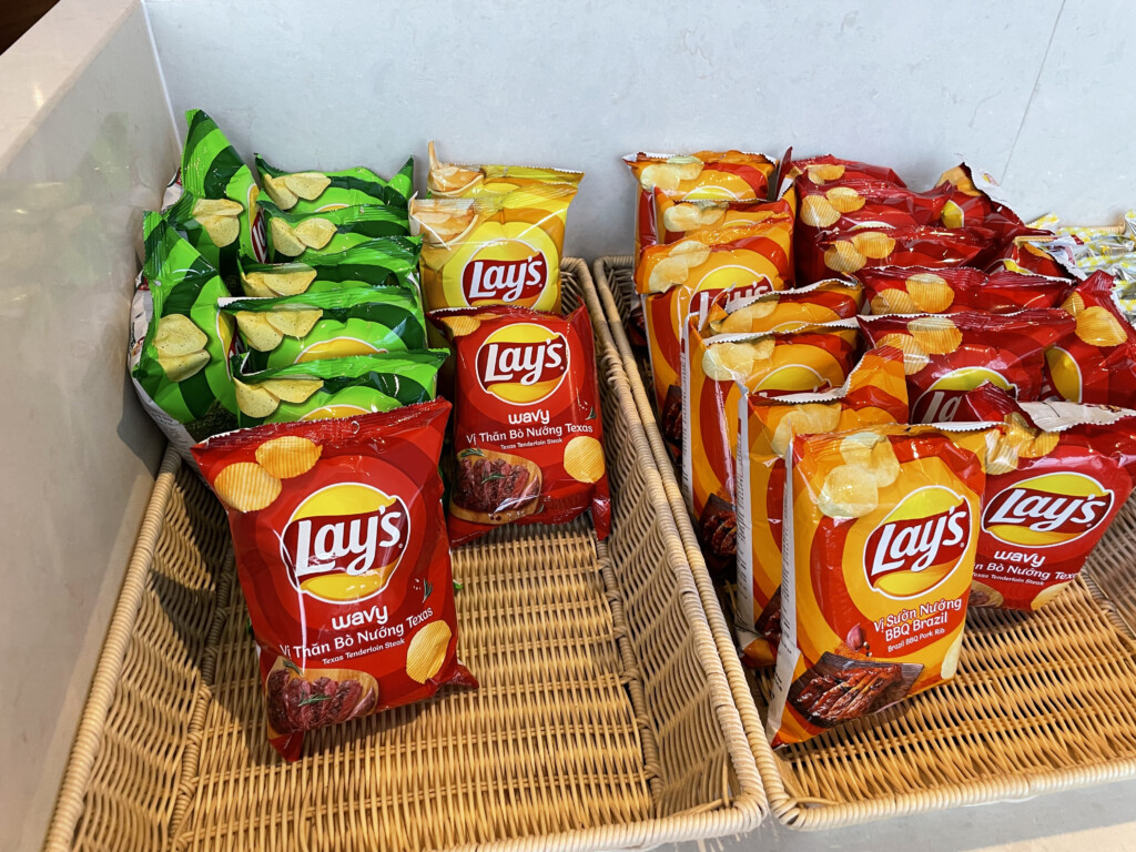 a group of bags of chips