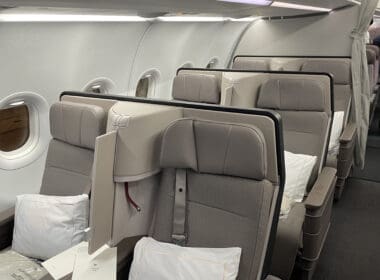 a row of seats in an airplane