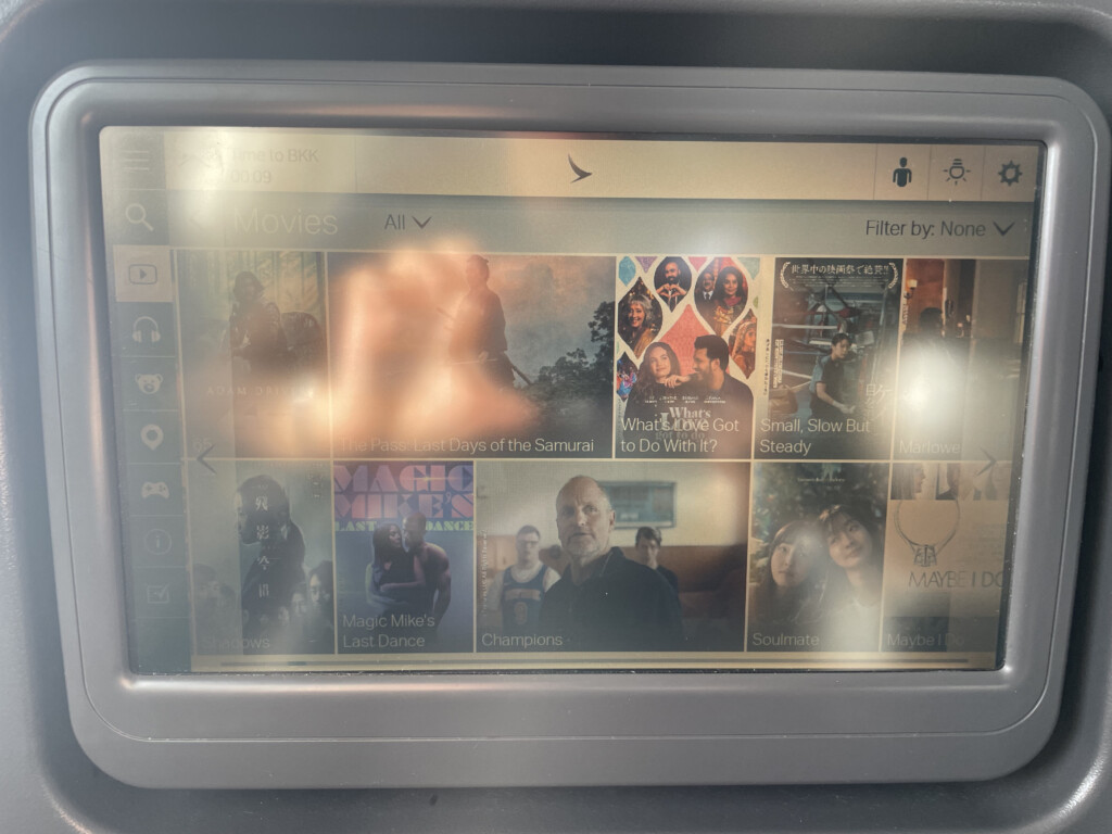 a screen with images on it