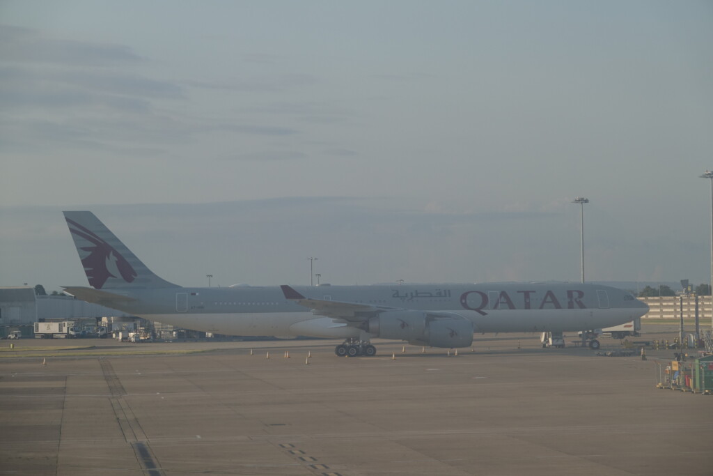 a large airplane on a runway