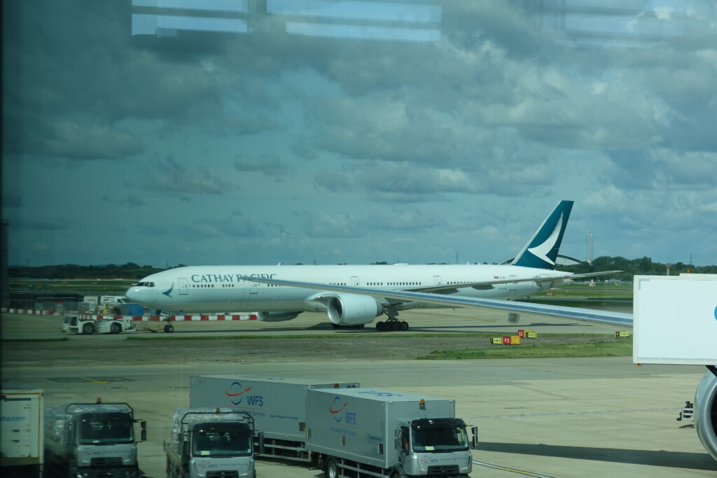 a large airplane on the runway