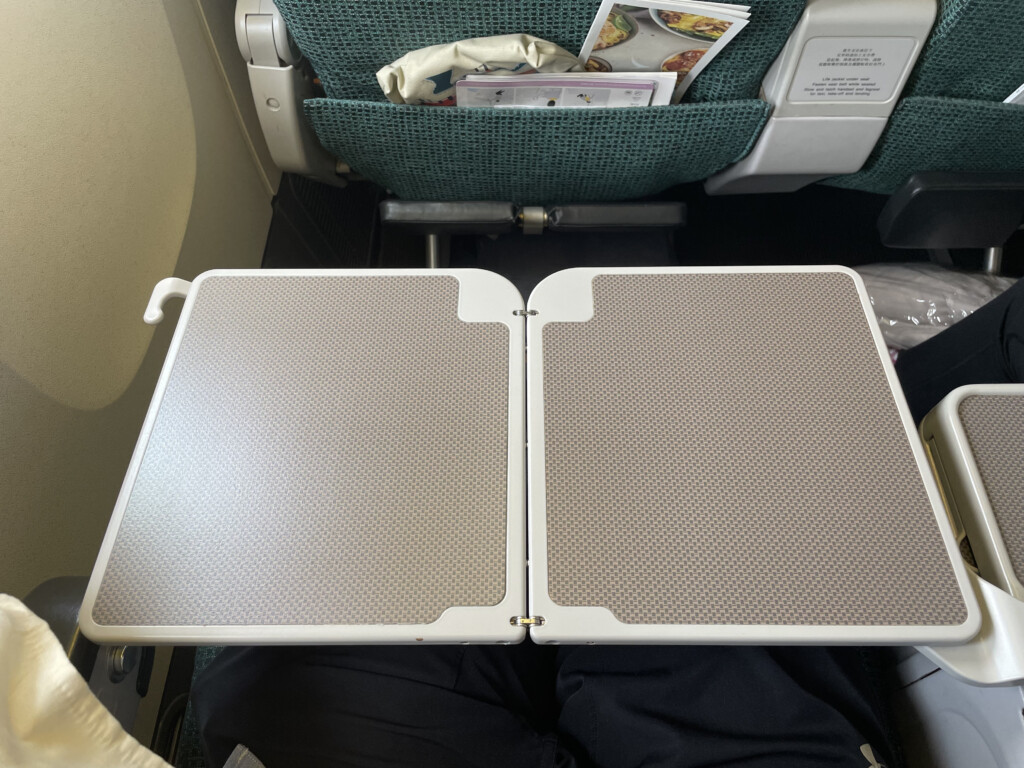 a table on a plane