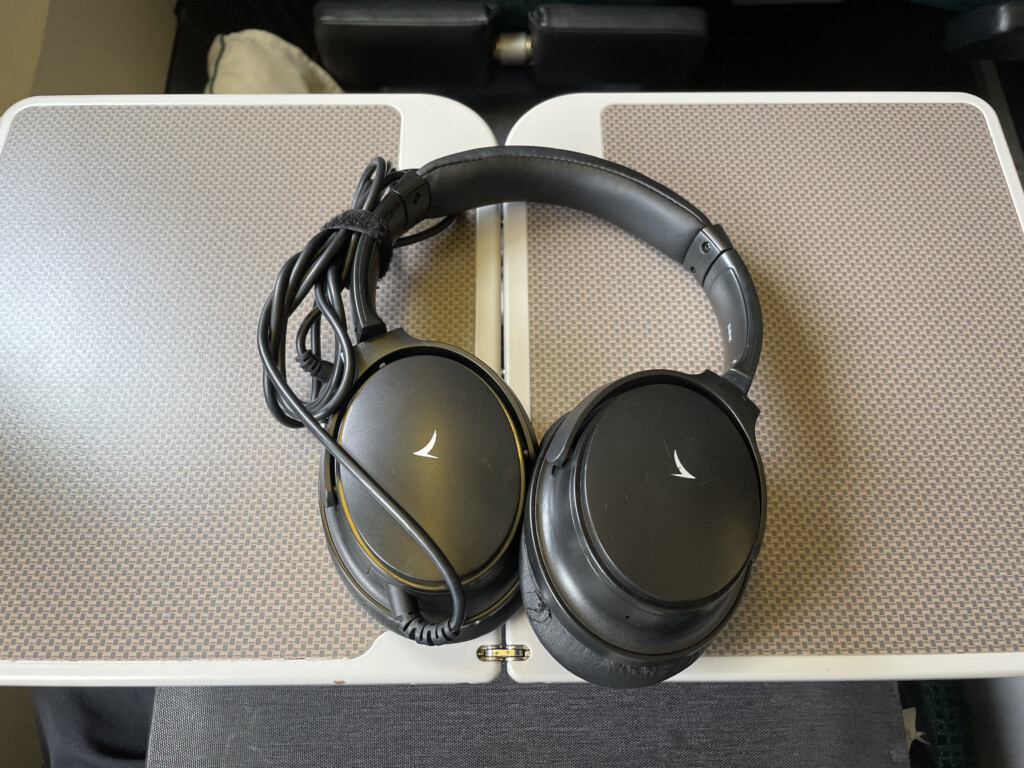 a pair of headphones on a table