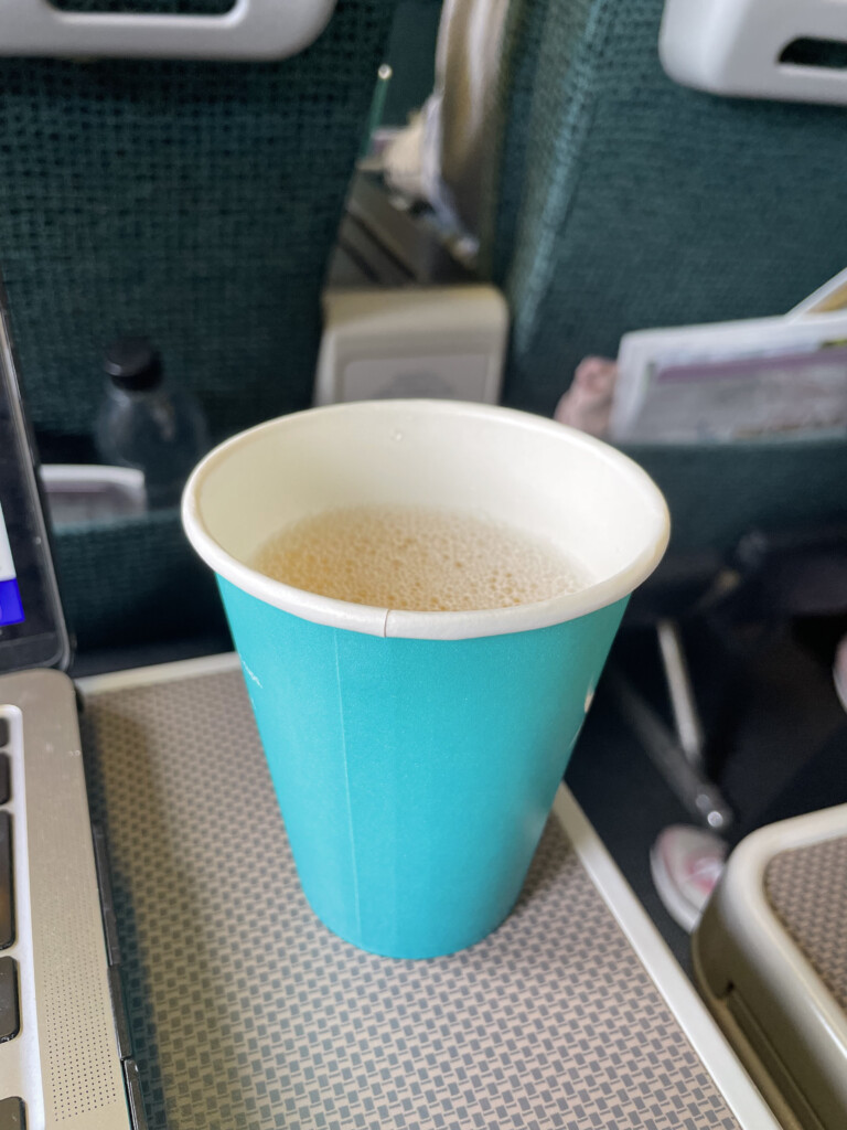 a cup of coffee on a table